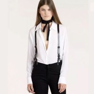 Anthropologie High Rise Skinny Pant w/ Suspenders